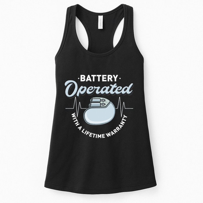 Battery Operated Pacemaker Recipient Heart Attack Survivor Womens Tank Top