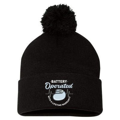 Battery Operated Pacemaker Recipient Heart Attack Survivor Pom Pom 12in Knit Beanie