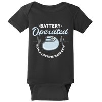 Battery Operated Pacemaker Recipient Heart Attack Survivor Baby Bodysuit
