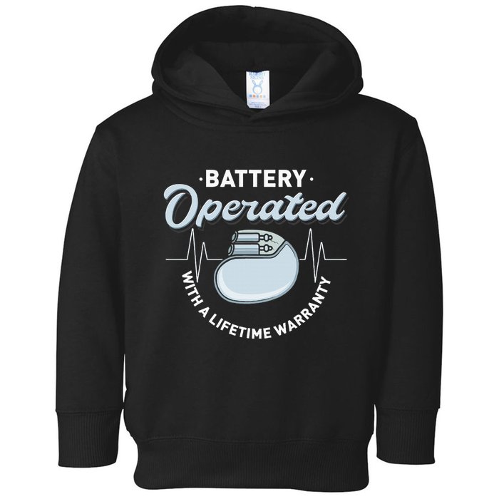 Battery Operated Pacemaker Recipient Heart Attack Survivor Toddler Hoodie