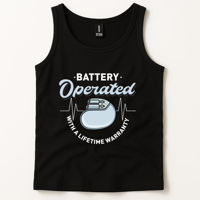 Battery Operated Pacemaker Recipient Heart Attack Survivor Tank Top