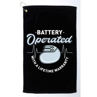 Battery Operated Pacemaker Recipient Heart Attack Survivor Golf Towel
