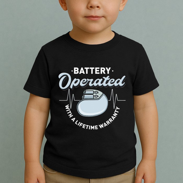 Battery Operated Pacemaker Recipient Heart Attack Survivor Toddler T-Shirt