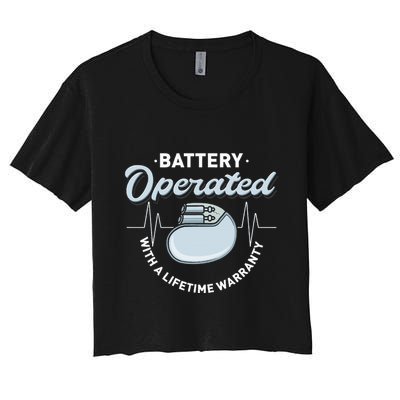 Battery Operated Pacemaker Recipient Heart Attack Survivor Crop Top