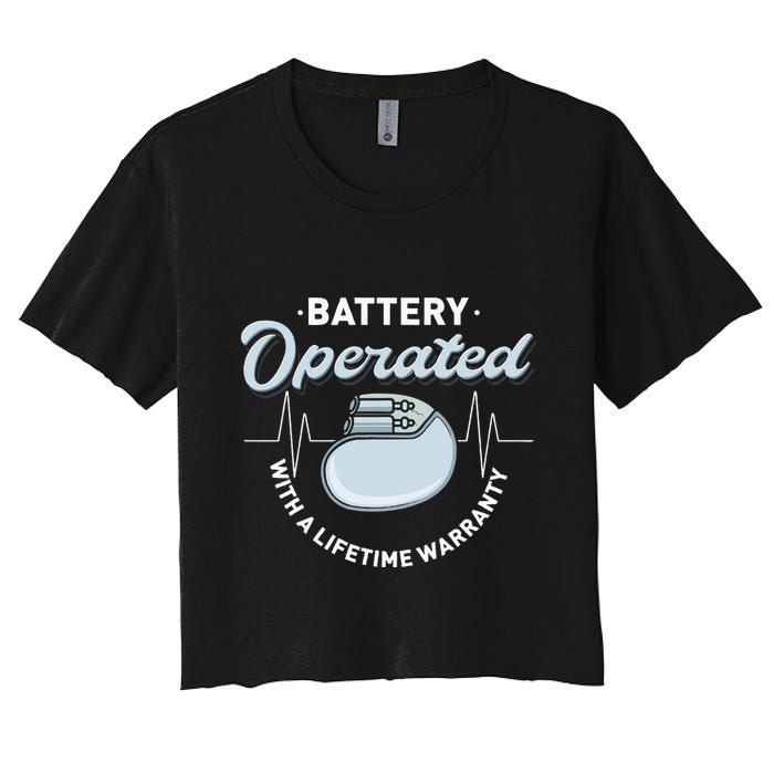 Battery Operated Pacemaker Recipient Heart Attack Survivor Crop Top