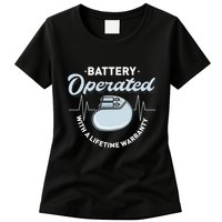 Battery Operated Pacemaker Recipient Heart Attack Survivor Womens T-Shirt