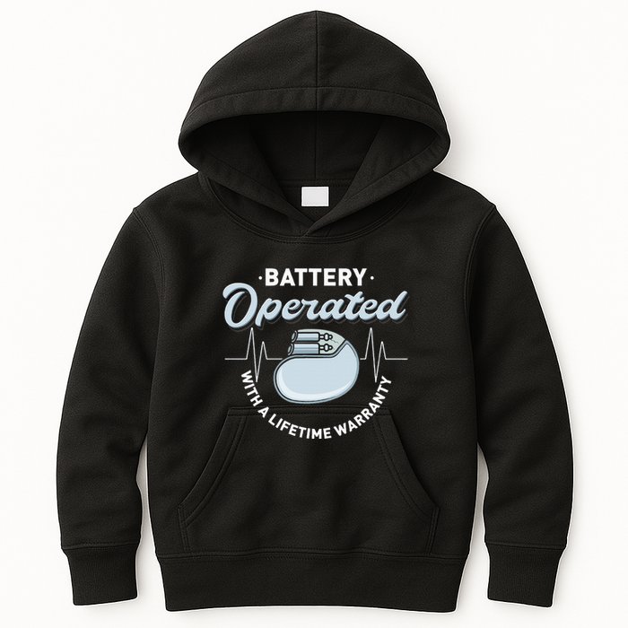 Battery Operated Pacemaker Recipient Heart Attack Survivor Kids Hoodie