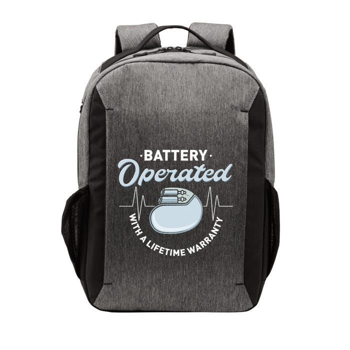 Battery Operated Pacemaker Recipient Heart Attack Survivor Vector Backpack