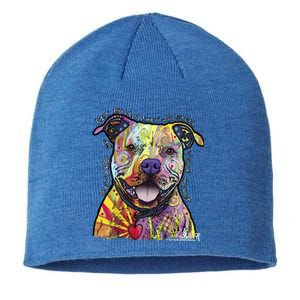 Beware Of Pit Bulls Dean Russo Pitbull Original Dog Lover Great Gift Sustainable Beanie