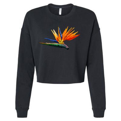 Bird Of Paradise Flower S Cropped Pullover Crew