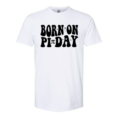 Born On Pi Day 14 March Birthday Math Geek Teachers Students Cute Gift Softstyle CVC T-Shirt