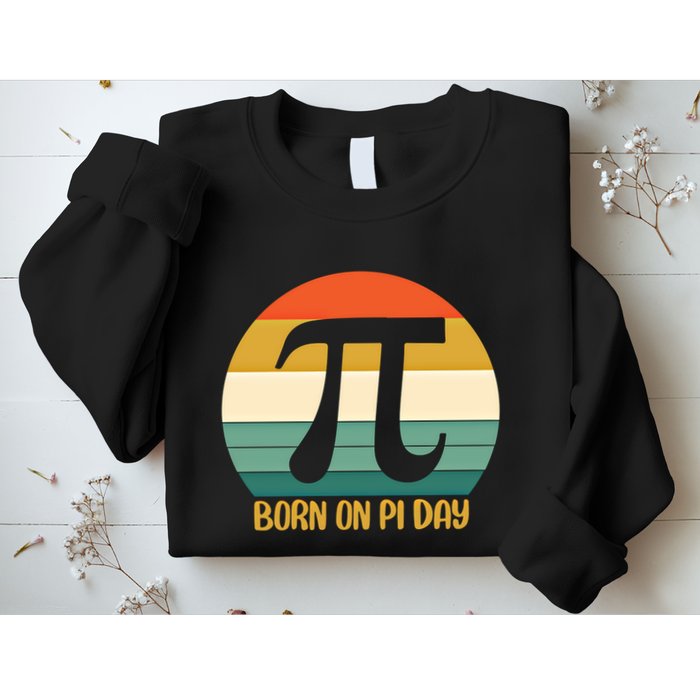 Born On Pi Day March 14 Math Geek Funny Design Meaningful Gift Sweatshirt