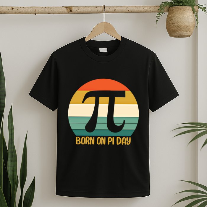 Born On Pi Day March 14 Math Geek Funny Design Meaningful Gift T-Shirt