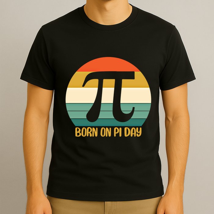 Born On Pi Day March 14 Math Geek Funny Design Meaningful Gift T-Shirt