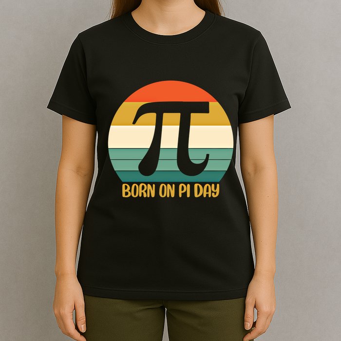 Born On Pi Day March 14 Math Geek Funny Design Meaningful Gift T-Shirt
