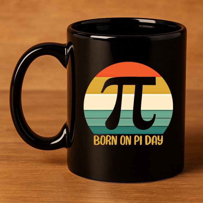 Born On Pi Day March 14 Math Geek Funny Design Meaningful Gift 11oz C Handle Ceramic Mug