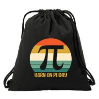 Born On Pi Day March 14 Math Geek Funny Design Meaningful Gift Drawstring Bag