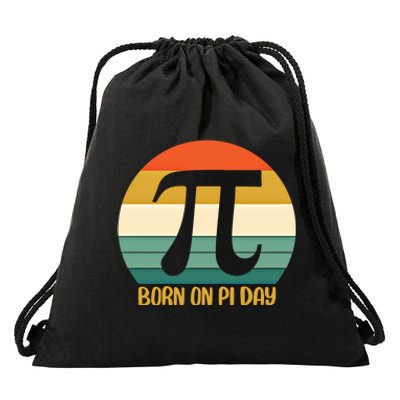 Born On Pi Day March 14 Math Geek Funny Design Meaningful Gift Drawstring Bag