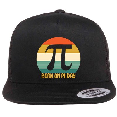 Born On Pi Day March 14 Math Geek Funny Design Meaningful Gift Flatbill Hat