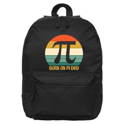 Born On Pi Day March 14 Math Geek Funny Design Meaningful Gift 16 in Basic Backpack