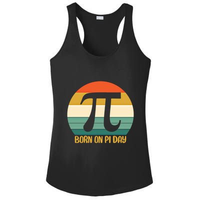 Born On Pi Day March 14 Math Geek Funny Design Meaningful Gift Ladies PosiCharge Competitor Racerback Tank