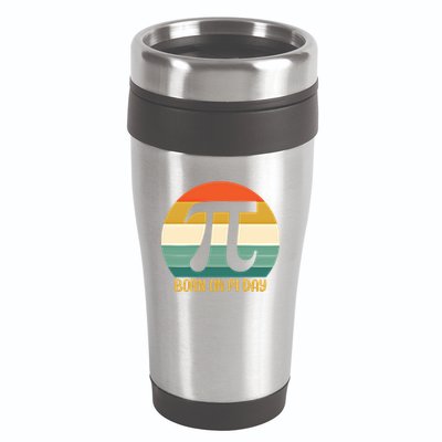 Born On Pi Day March 14 Math Geek Funny Design Meaningful Gift 16oz Travel Tumbler