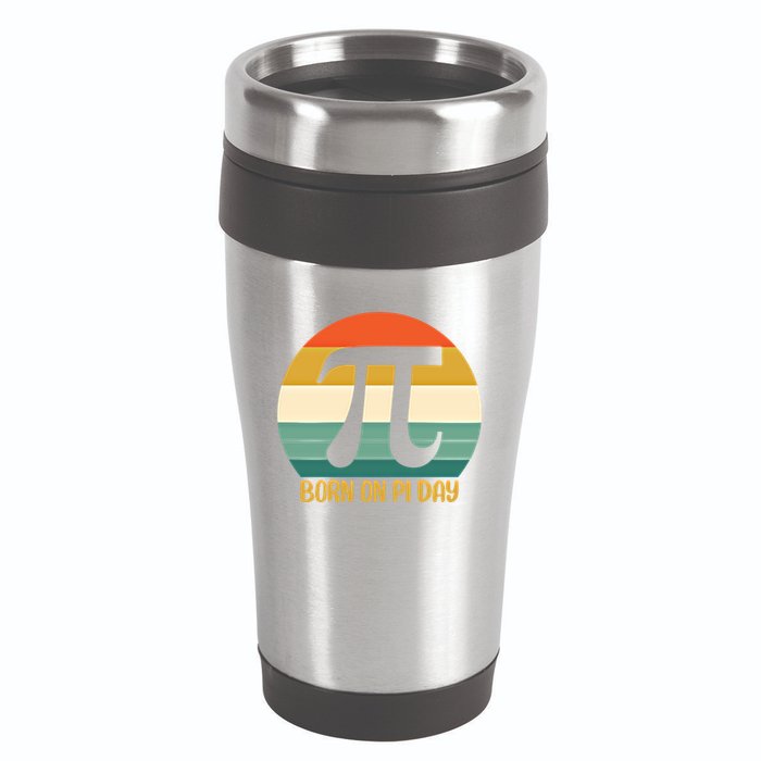 Born On Pi Day March 14 Math Geek Funny Design Meaningful Gift 16oz Travel Tumbler