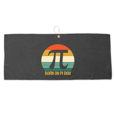 Born On Pi Day March 14 Math Geek Funny Design Meaningful Gift Large Microfiber Waffle Golf Towel
