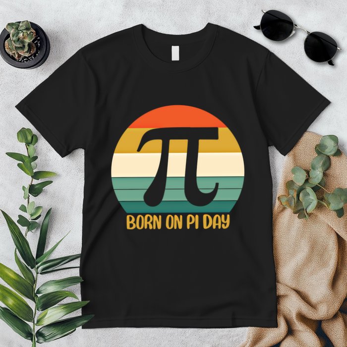 Born On Pi Day March 14 Math Geek Funny Design Meaningful Gift Premium T-Shirt