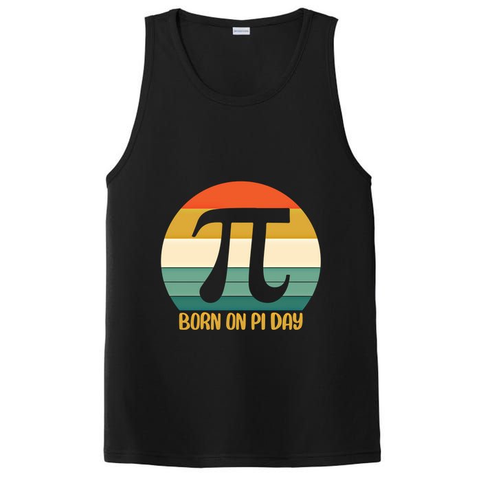 Born On Pi Day March 14 Math Geek Funny Design Meaningful Gift PosiCharge Competitor Tank