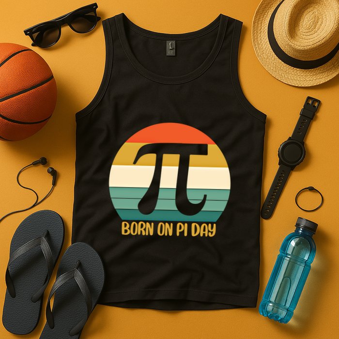 Born On Pi Day March 14 Math Geek Funny Design Meaningful Gift Tank Top