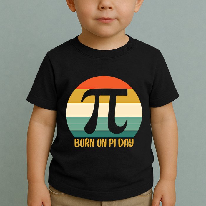 Born On Pi Day March 14 Math Geek Funny Design Meaningful Gift Toddler T-Shirt