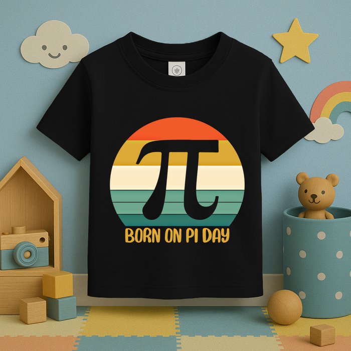 Born On Pi Day March 14 Math Geek Funny Design Meaningful Gift Toddler T-Shirt
