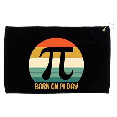 Born On Pi Day March 14 Math Geek Funny Design Meaningful Gift Grommeted Golf Towel