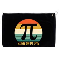 Born On Pi Day March 14 Math Geek Funny Design Meaningful Gift Grommeted Golf Towel