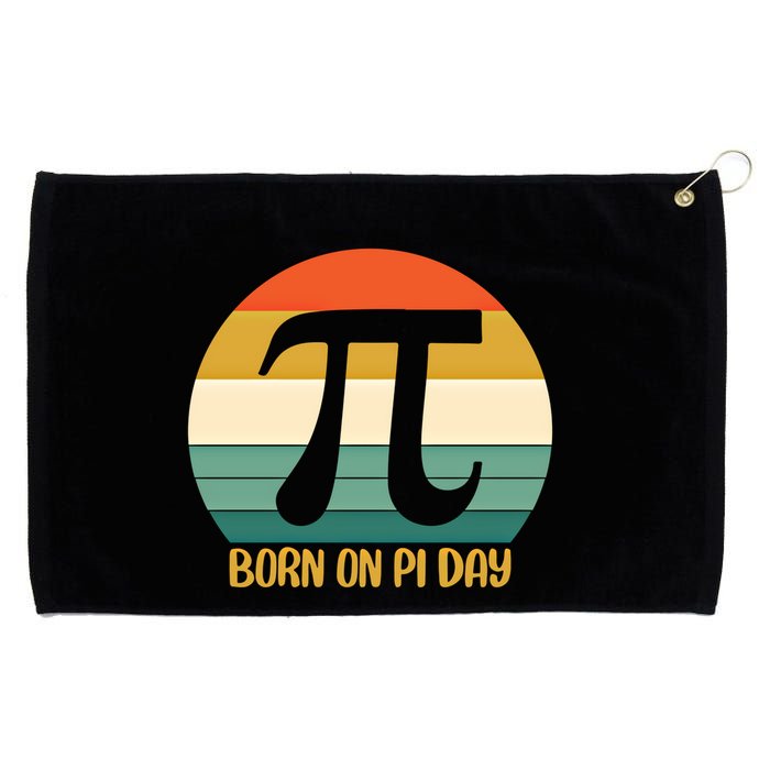 Born On Pi Day March 14 Math Geek Funny Design Meaningful Gift Grommeted Golf Towel