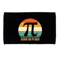 Born On Pi Day March 14 Math Geek Funny Design Meaningful Gift Microfiber Hand Towel