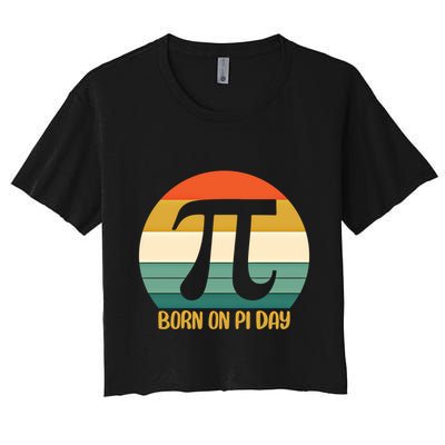 Born On Pi Day March 14 Math Geek Funny Design Meaningful Gift Crop Top