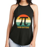 Born On Pi Day March 14 Math Geek Funny Design Meaningful Gift Women's Perfect Tri Rocker Tank