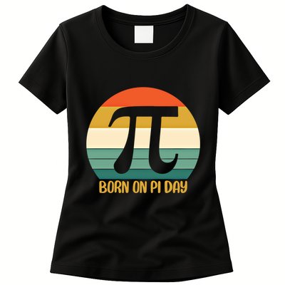 Born On Pi Day March 14 Math Geek Funny Design Meaningful Gift Womens T-Shirt