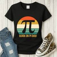 Born On Pi Day March 14 Math Geek Funny Design Meaningful Gift Womens T-Shirt