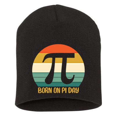 Born On Pi Day March 14 Math Geek Funny Design Meaningful Gift Short Acrylic Beanie