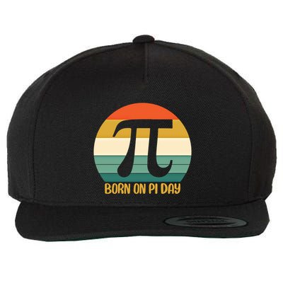 Born On Pi Day March 14 Math Geek Funny Design Meaningful Gift Wool Snapback Cap