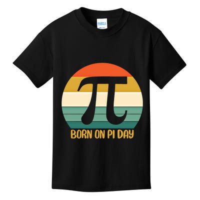 Born On Pi Day March 14 Math Geek Funny Design Meaningful Gift Kids T-Shirt