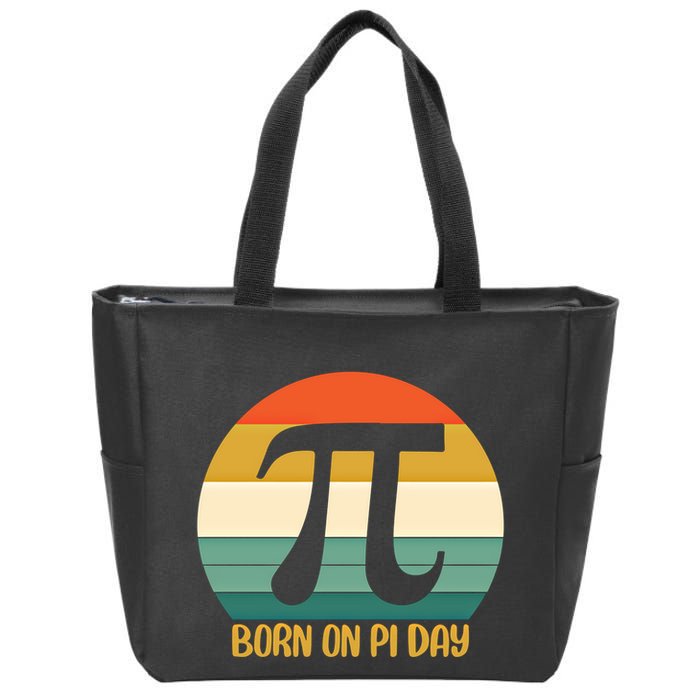 Born On Pi Day March 14 Math Geek Funny Design Meaningful Gift Zip Tote Bag