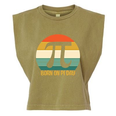 Born On Pi Day March 14 Math Geek Funny Design Meaningful Gift Garment-Dyed Women's Muscle Tee