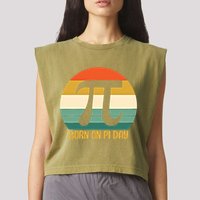 Born On Pi Day March 14 Math Geek Funny Design Meaningful Gift Garment-Dyed Women's Muscle Tee