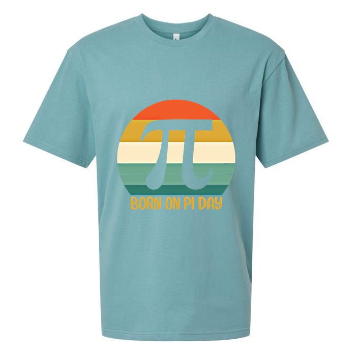 Born On Pi Day March 14 Math Geek Funny Design Meaningful Gift Sueded Cloud Jersey T-Shirt
