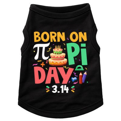 Born On Pi Day 3 14 Pi Symbol Mathematic Math Lover Birthday Meaningful Gift Doggie Tank