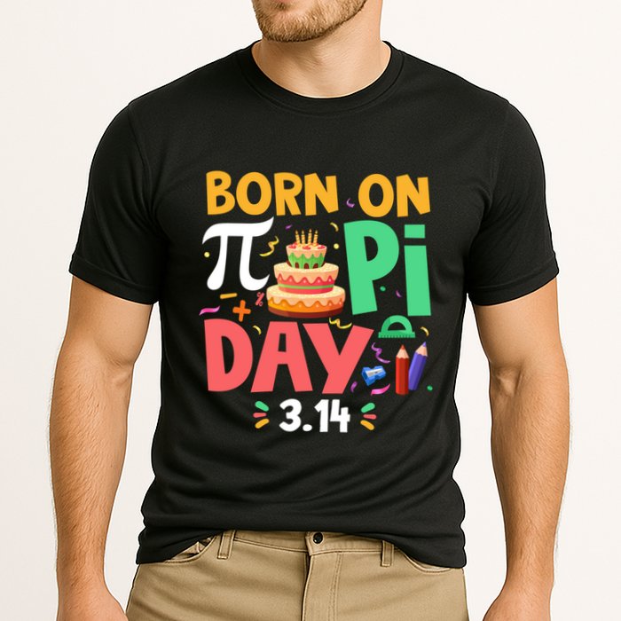 Born On Pi Day 3 14 Pi Symbol Mathematic Math Lover Birthday Meaningful Gift Performance Shirt